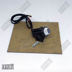 2 PCS Lampu tembak Laser LED D2 mini 2 warna High low putih kuning waterproof ring hitam Pluss saklar stang