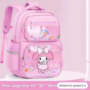 NEW Cute Kuromi Kids School Bag Waterproof Large Capacity Childrens School backpack Spine Protection Load Reduction Girls Primary Students School Bags with spine protection