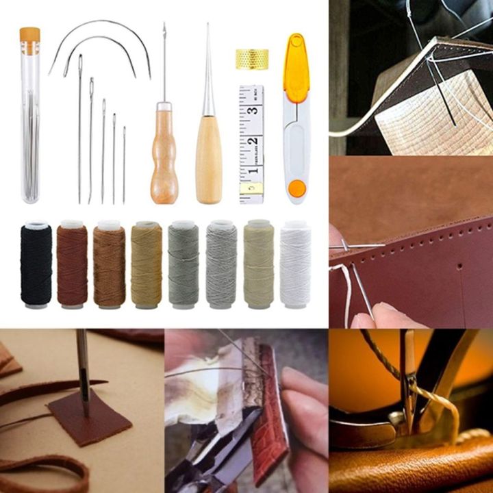 CHUSIY Hand 29Pack Home Leather Repair Canvas Leathercraft Tool Set