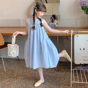 ZANRA ชุดเดรสฤดูร้อนสำหรับเด็กผู้หญิง ชุดเดรสเจ้าหญิงแขนสั้นสำหรับเด็ก