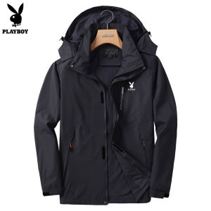 PLAYBOY Jacket Mens Autumn and Winter New Outdoor Waterproof and Windproof Ski Fishing Suit Single-layer Mountaineering Suit Lightweight Jacket