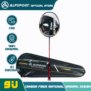 Alpsport SR Raket Bulu Tangkis 9U 58g G5 28Lbs Dual Face Double Color Super Light 100% Serat Karbon Raket Bulutangkis Dengan Raket Profesional Raket  Bulutangkis Untuk Pelatihan ALP