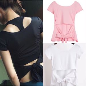 Sarah Atasan Jersey Tali Lepas Korean Top Atasan Santai Polos Kaos Harian 052