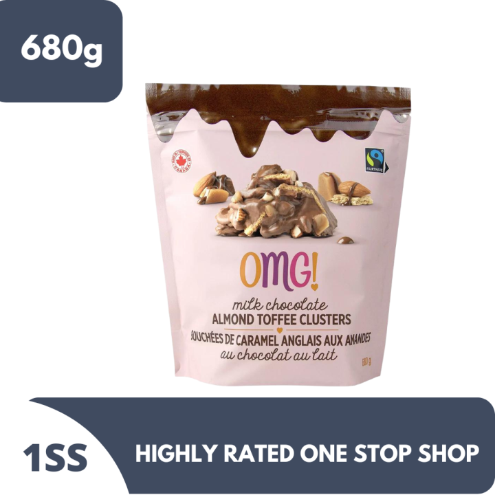 OMG! Milk Chocolate Almond Toffee Clusters 680g