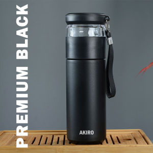 PRADO Malaysia Tea Infuser 450mL 304 Stainless Steel Dual Cover Insulated Thermal Flask Cup Tea Water Separation Thermos Mug Bottle Botol Air Teh Asing 茶水分离保温瓶