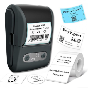 Portable Wireless Mini Thermal Label Bluetooth Printer for Barcodes and Stickers