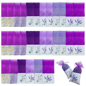 30Pcs Túi Túi Có Thể Nạp Lại Với sợi bông Rỗng Túi Thơm Túi Hoa Oải Hương Cho Ngăn Kéo Tủ Quần Áo Lưu Trữ