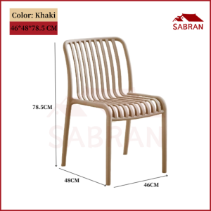 SABRAN Nordic Plastic Chair Dining Chair Home Back Chair Outdoor Chair Waterproof Stackable