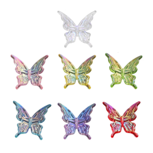 20 Pieces Butterfly Shape Beads for Handmade Accessories and Decorations Spacer Beads for Necklaces Bracelets Earrings