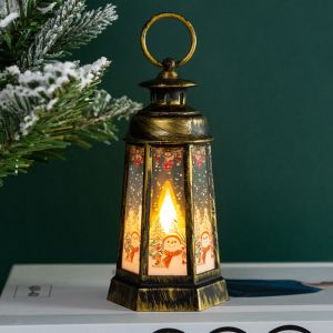 PELLETIZING Creative Christmas Decorations Hanging Vintage Hand-held Nightlights Happy New Year Luminous Christmas Snow Globe Lantern Childrens Gifts