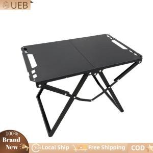 [Ueb Flagship Shop]Foldable Dining Table Tripod Base Picnic Desk with Storage Net and Bag Ideal for Outdoor Activities