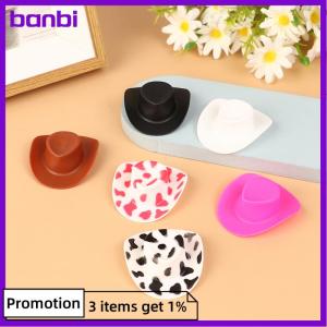 banbi 10 chiếc mũ búp bê bằng nhựa thu nhỏ mũ cao bồi phương Tây Mũ Cowgirl để trang trí búp bê