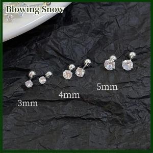 Blowing 1 cặp pha lê zircon Bông tai phụ nữ trang sức phụ kiện xuyên bóng Stud Bông tai tragus sụn Tai đồ trang sức
