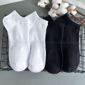 Combo 10 đôi tất cổ thấp nam nữ trơn GOMTAT chất liệu cotton êm chân hút ẩm thoáng khí khử mùi - GOM-KLB-TRONNGAN-CB10