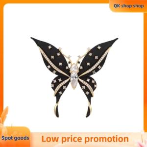 ✨QK shop✨ Exquisite Large Butterfly Brooches For Women Girls Vintage Enamel Pins Versatile Shiny Corsage Clothing Accessories Gifts