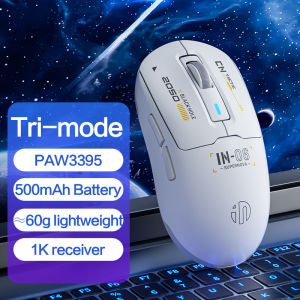 inphic IN6 Gaming Mouse Wireless/Wired Ultra Lightweight Super-Fast Mouse PAW3395 8000Hz 6 Customize Buttons Rechargeable Mice