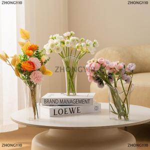 [COD] ZHONGYI0 1PC Flower Vase Acrylic Hydroponic Home Decor Clear Flower Pot Desktop Decorative Vase For Wedding
