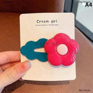 [COD] Big House กิ๊บติดผมหน้าม้าของเด็กผู้หญิงสไตล์เกาหลีอุปกรณ์เสริมผมเด็กอุปกรณ์เสริมผมเด็กการ์ดสำหรับเด็กผู้หญิงไม่ทำให้ผมเจ็บที่หนีบผมรูปดอกไม้