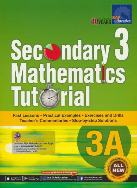 Grade 3 Math Tutorial Grade 3 Mathematics Volume 3A SAP Secondary 3 Mathematics Tutorial 3A ...
