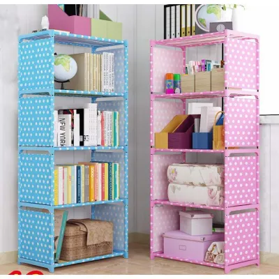 HomiesTrends Book Shelf 4 Layer DIY Bookshelf Organizer 4 Layer Storage Rack