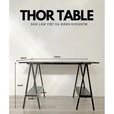 Bàn làm việc Thor Table kiểu dáng Ikea. - Văn phòng phẩm Thu Thảo