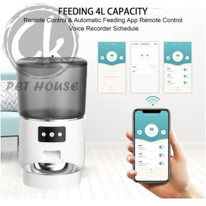 Automatic Smart Pet Food Feeder WIFI APP Remote Control Timer Cat Dog Feeder Bowl Dispenser 4L