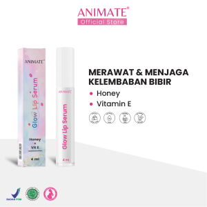 Animate Glow Lip Serum 4ml - Melembabkan Bibir - Menutrisi Bibir - Merawat Bibir - Kosmetik Herbal Online