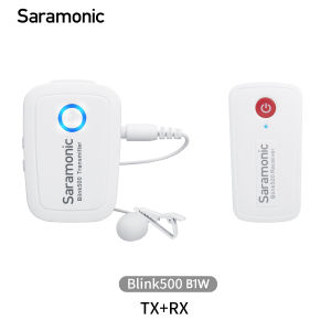 Saramonic Blink500 B1-B6 Ultracompact 2.4GHz Dual-Channel Lavalier Wireless Microphone System Built-in microphone and clip-on lapel microphone for DSLR Mirrorless Camera iPhone Android Podcast video blogs YouTube