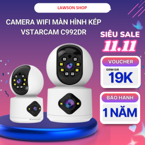 Camera Trong Nhà VSTARCAM C992DR FULL HD 1080P màn hình kép góc quay rộng PTZ hồng ngoại ban đêm rõ nét
