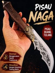Dragon-Pattern Boning Knife with Wood-Style Handle & Protective Sheath – 26 cm Multipurpose Kitchen Knife