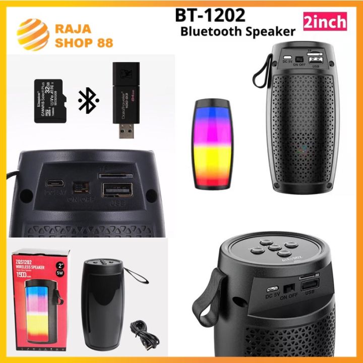 Speaker Bluetooth 1202 RGB Speaker LED Portable Super Bass | Lazada ...
