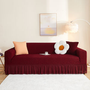 Màu trơn seersucker Bọc ghế sofa phổ quát bao gồm tất cả đàn hồi Đệm Sofa Bìa bốn mùa phổ băng ghế dự bị