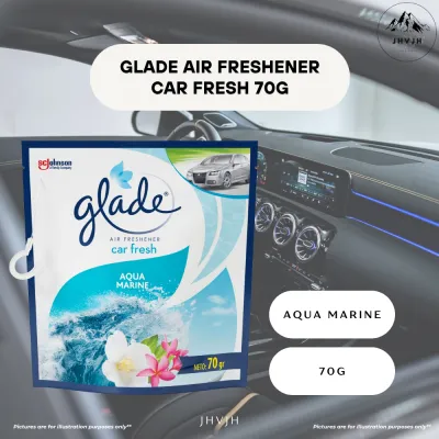GLADE AIR FRESHENER CAR FRESH 70G // LEMON / SWEET APPLE / WILD BERRIES / AQUA MARINE