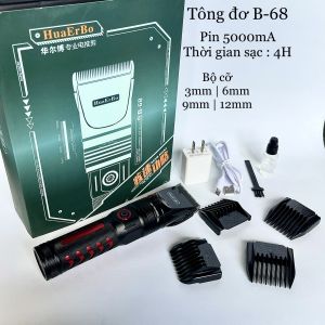 Tông đơ cắt tóc pin trâu HUAERBO B68