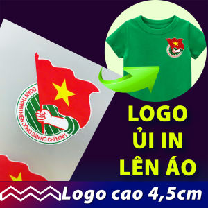 Logo IN lên vải và áo. Logo Đoàn Thanh niên CSHCM cao 45 cm. LOGO ỦI NHIỆT. Dùng bàn ủi in lên vải áo