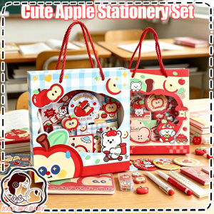 Oldlaiben Cute Stationery Set Student Learning Gift Pack School Season Portable Blank Notepad Thickened Set Alat Tulis