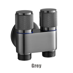 G1/2 1 In 2 Out Dual Control Water Inlet Toilet Washing Machine Faucet Bathroom Toilet Bidet Control Valve Bathroom Accessories