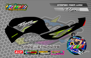 Striping Variasi Hologram Tiger Lama Honda Tiger 2000 Tilam Supercruiser
