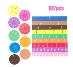 Magnetic Fraction Math Teaching Aid Toys ChildrenS Primary School Mathematics Learning Algorithms Puzzle Arithmetic