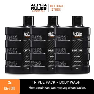 Alpha Rules Triple Pack - Dirt Off - Sabun Mandi Pria