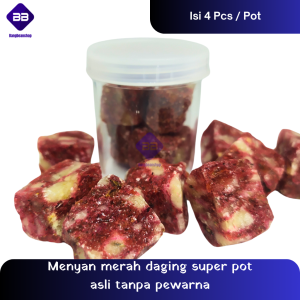 Menyan Merah Daging Super Pot Tanpa Pewarna Asli Wangi Pengharum