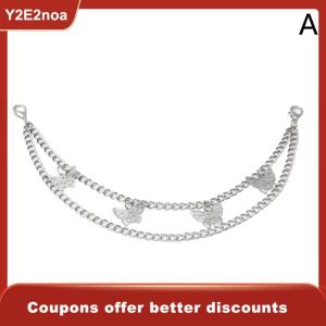 【Y2E2noa】 Multi-layer Metal Chain strap DIY Personality Butterfly Heart Star Pendant Shoulder Bag Chain Straps