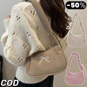 YOOXI กระเป๋าสี่เหลี่ยมขนาดเล็กแบบมือถือแฟชั่นกระเป๋าสตรีโบว์กระเป๋าไหล่เดียวกระเป๋าร่องที่ทันสมัย