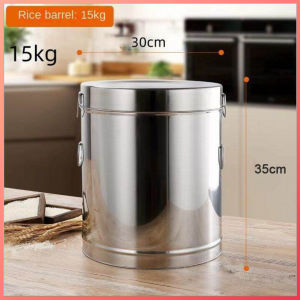 Snless Steel Food Storage Rice Dispenser Large Capacity Insulation Against Insects And Moisture Kitchen Food Storage Jar Seal