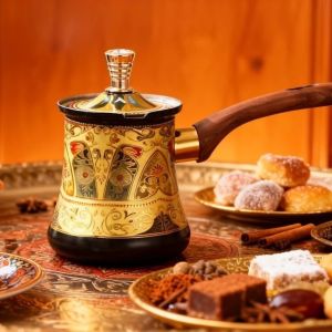 GAOSU 350/550/720ml Turkish Coffee Pot Long Handle Stainless Steel Milk Tea Pot Universal Luxury Chocolate Melting Pot Kitchen Use