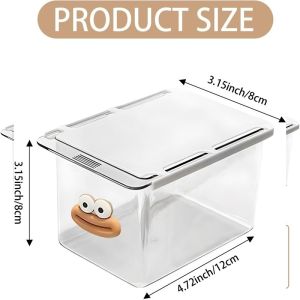 Drawer Style Storage Box Transparent Cartoon Bathroom Pull Out Storage Rack Cotton Swab Makeup Cotton Box
