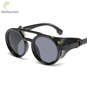 【COD/Ready Stock】Sunglasses For Men New Fashion Men Sunglasses Mens Steampunk Sports Sunglasses UV400 Protection Round Sun Glasses for Men Man Outdoor Riding Driving Goggles