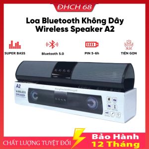 Loa bluetooth speaker A2 dáng dài 2 loa cực đỉnh kiểu dáng sang trọng hỗ trợ thẻ nhớ đài FM