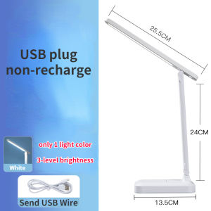 LED table lamp for study Stepless dimming desk lamp 3 light colors in 1 rechargeable reading light protect eye Led light for study and working