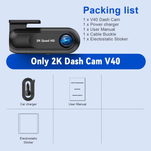 EKLEVA Dash Cam WiFi 2.5KCar Camera with APPDashcams with WDR Night Vision 24H Parking mode Loop Recording G-Sensor
